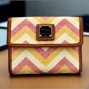 Dooney & Bourke Yellow Chevron Wallet